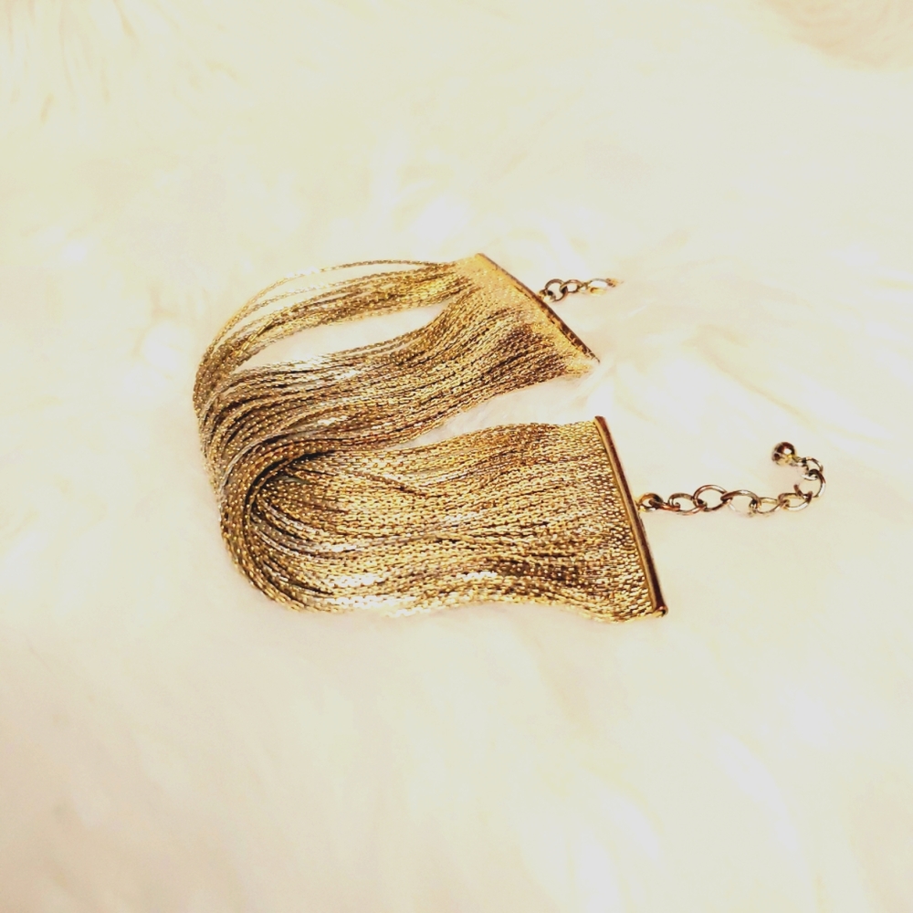 Multi-Layer Chain Cuff Bracelet - image 4